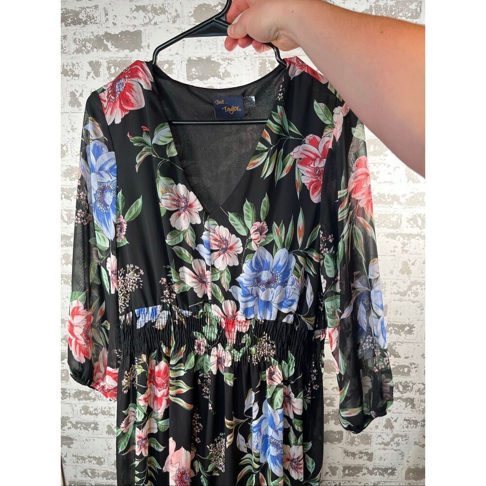 Just Taylor | women vneck floral long sleeve dress